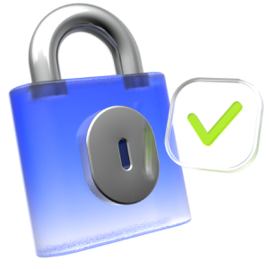 Security support padlock illustration